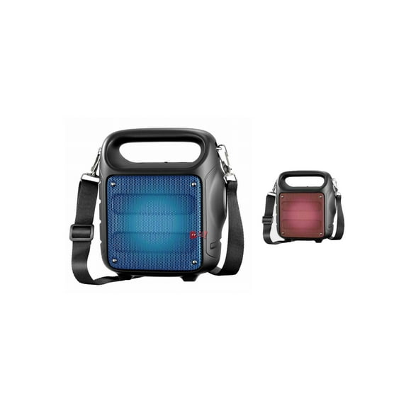 Parlante Bluetooth Con Iluminación Rojo 5w Rms Portátil - Ps