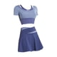thumbnail image 2 of Faldas de entrenamiento para mujer, faldas de tenis de manga corta para mujer, faldas pantalón de Golf atléticas elásticas, traje de Yoga, ropa deport, 2 of 5