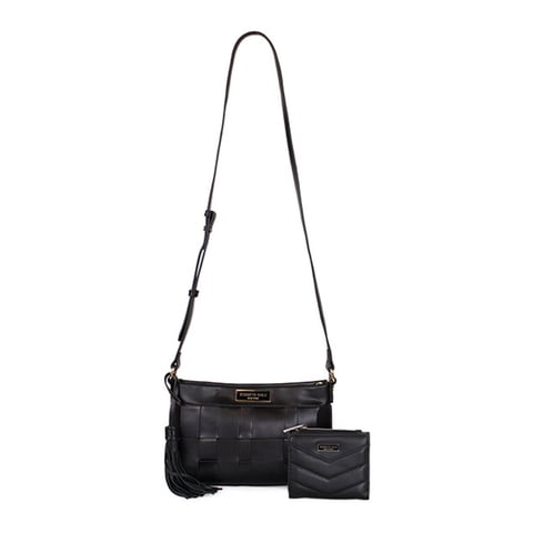 Kenneth Cole - Pack Cartera Eyton + Billetera Abella Negro