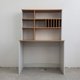 thumbnail image 1 of Escritorio Biblioteca Nórdico 100x50x150 cm con Estantería Superior MDF 15 mm Blanco Madera, 1 of 3