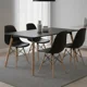 thumbnail image 2 of Mesa de Comedor Moderna Negra 120x80 Estilo Nórdico con Patas de Madera de Haya, 2 of 3