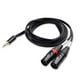 thumbnail image 1 of Cable de 3.5 mm 1/8 pulgadas TRS a 2 XLR Cable 6 pies Cable Matters, 1 of 2