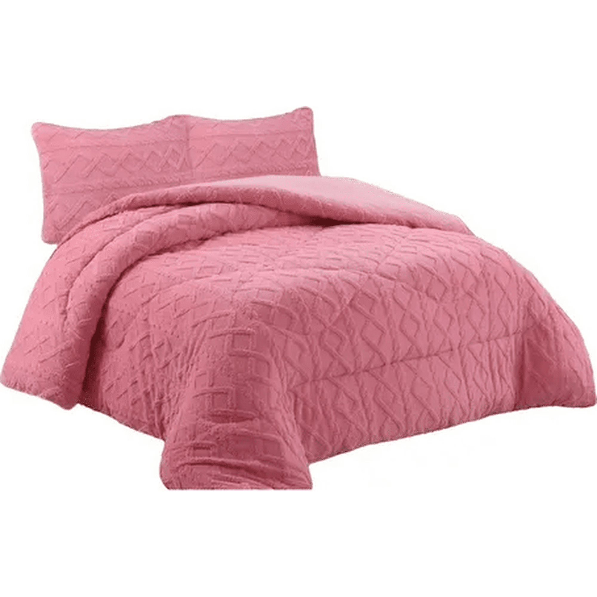 Genérico - Cubrecama Chiporro Trenzado 2 Plazas + Fundas