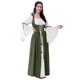 thumbnail image 3 of Costume Spooktacular Creations Renaissance para mujer, color verde oliva, 3 of 8