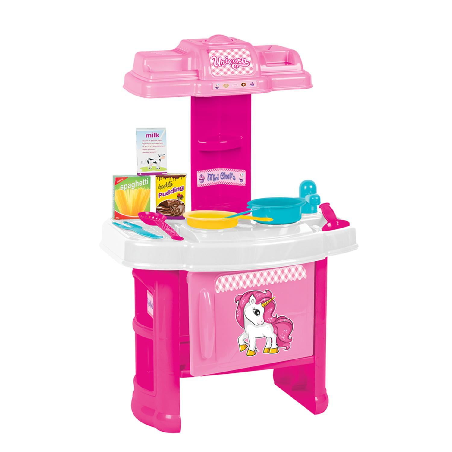 Dolu - Cocina Unicornio 64 X 27 X 41cm + 19 Accesorios Rosa Tamaño Unico