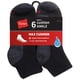thumbnail image 2 of Calcetines Hanes Max Cushion Ankle para hombre, paquete de 6 pares, negro/gris, 2 of 2