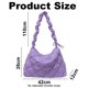 thumbnail image 2 of Bolso de mano acolchado para mujer, ligero y acolchado, tipo hobo, 2023, con pliegues en forma de nube., 2 of 6