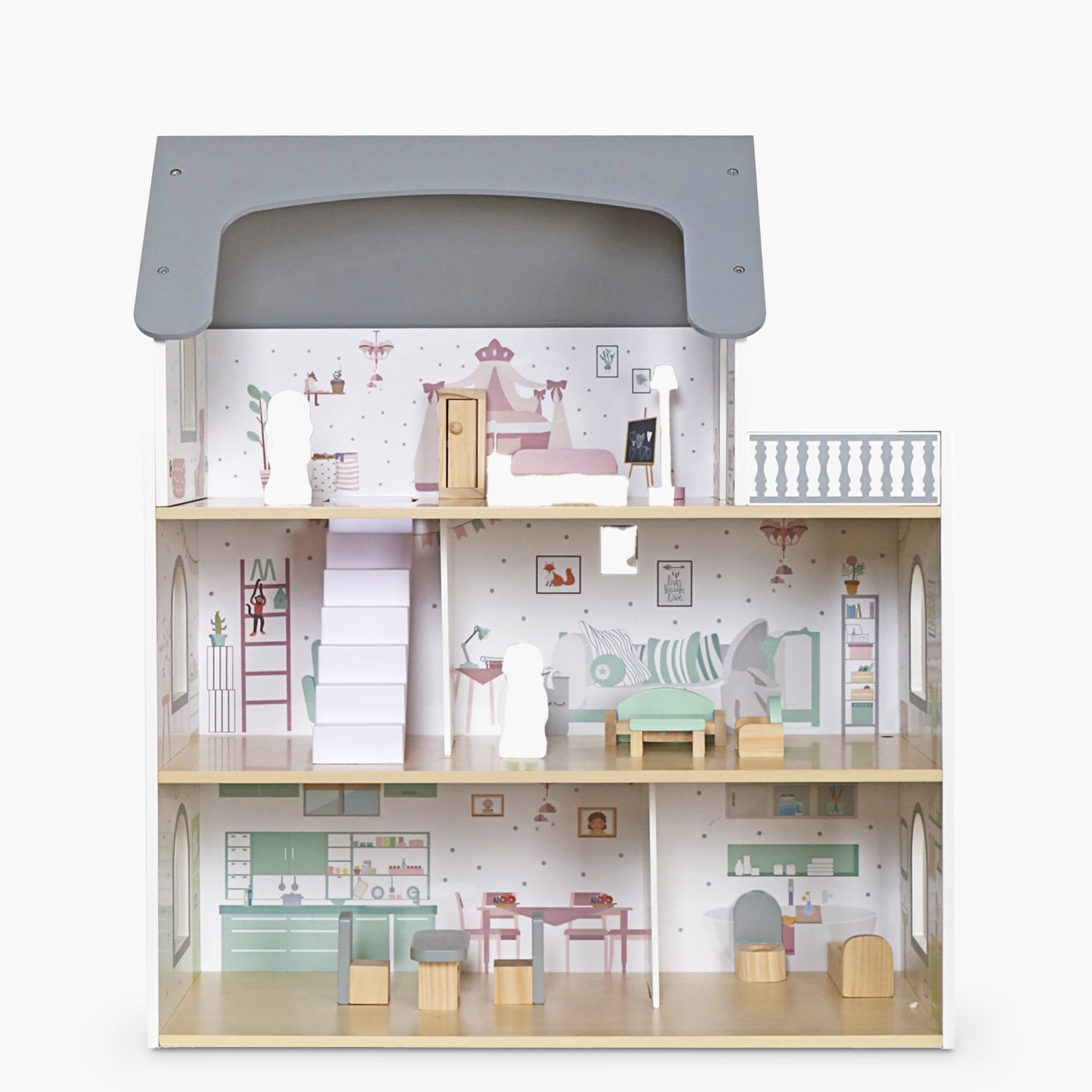 Form Design - Casita De Muñecas Infantil De Madera Dana Multicolor