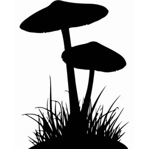 Rienda Libre Graphics - Decomural Mushroom Flowers Flowers Trees Ws-33016