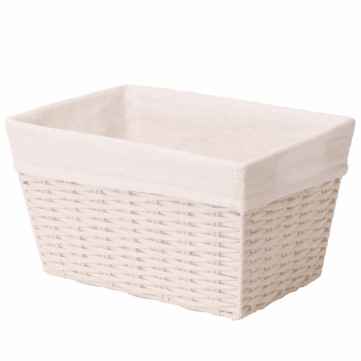 Canasto Cesta Organizadora Belug Estilo Ratán Crema