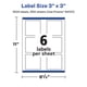 thumbnail image 5 of Etiqueta Avery blanca mate cuadrada de 3 x 3 cm, 1500, imprimible, 5 of 7