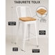 thumbnail image 5 of Taburete Alto Tolix 66 cm Negro con Respaldo Acero y Asiento de Madera Clara, 5 of 8