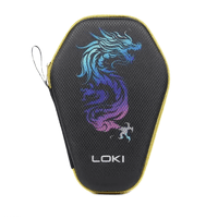Genérico - Estuche Funda Dura Premium Paleta Ping Pong Tenis De Mesa Color Dragón Negro