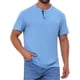 thumbnail image 1 of INSPIRE CHIC Camisetas Henley para Hombre Verano Casual de Manga Corta con Botones Básica XL Azul Claro, 1 of 6