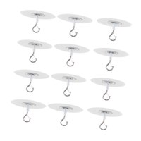Magideal - Paquete De 12 Ganchos De Techo Autoadhesivos Para Pegar En Ganchos, Ganchos Colgantes Multifuncionales, Soporte De Pared Para Campanas De Viento, Cort
