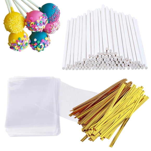 Kit De Palitos Y Envoltorios Para Cake Pops 300 Piezas