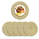 thumbnail image 1 of Juego de 6 manteles individuales redondos de algodón tejido, resistentes al calor, antideslizantes, lavables, para mesa de comedor de 18 cm., 1 of 5