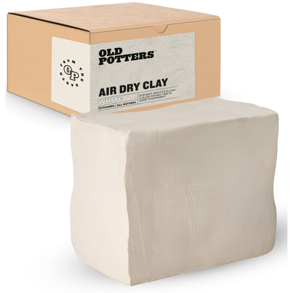 Arcilla de Modelado Old Potters 11 kg Todo Natural Blanca