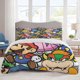 thumbnail image 1 of Super Mario Bedding Sets Cartoon Duvet Cover Lightweight 3 Piece Bet Sets for Kids Boys Girls, 1 of 5