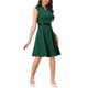 thumbnail image 4 of INSPIRE CHIC Vestido de Trabajo para Mujer Ajustado y Acampanado 2024 Vestidos de Negocios con Manga Corta XL Verde, 4 of 6