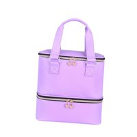 Ioensy - Bolsa De Almacenamiento De Esmalte De Uñas De Doble Capa, Bolsa De Viaje Para Uso Doméstico, Senderismo, Violeta
