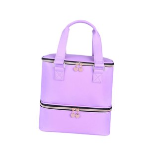 Ioensy - Bolsa De Almacenamiento De Esmalte De Uñas De Doble Capa, Bolsa De Viaje Para Uso Doméstico, Senderismo, Violeta