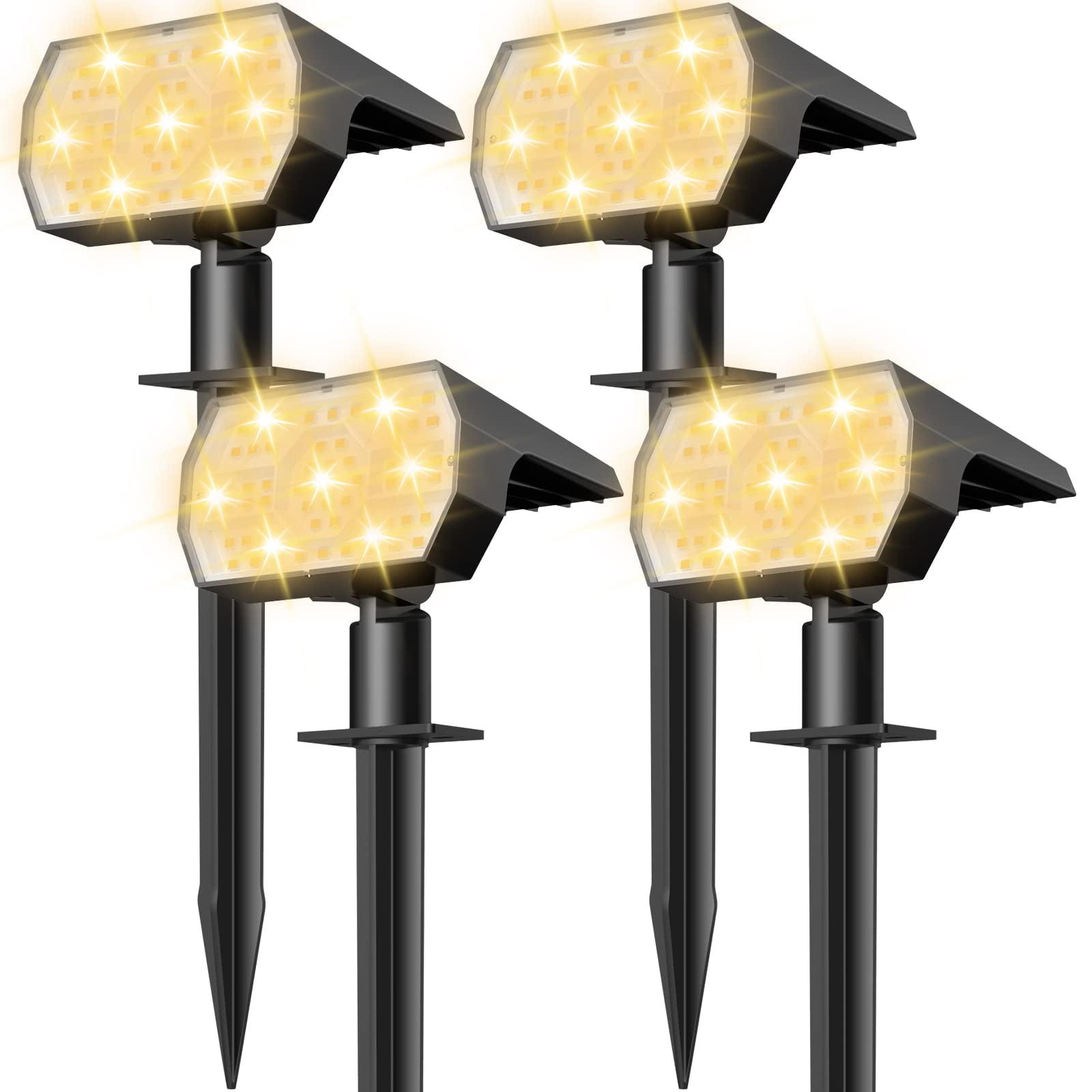 Luces Solares De Jardín Nymphy 56 Led Ip68 A Prueba De Agua, Paquete De 4