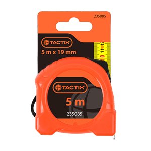 Huincha De Medir Tactix Naranja 5 Metros X 19 Mm