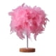 thumbnail image 4 of Lámpara De Mesa De Plumas Moderna, Luz De Escritorio, Romántica Para Boda, Dormitorio, Sala De Estudio, Rosa, 4 of 5