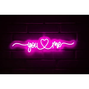 Gen - Letrero Neon You And Me Rosado-Usb