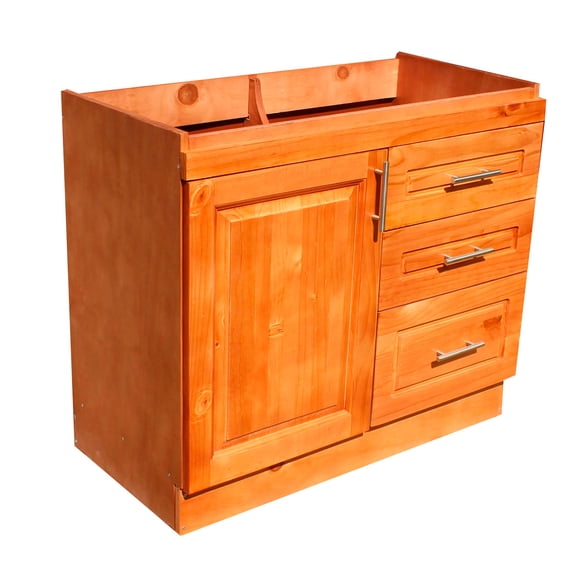 Mueble De Cocina Base De Lavaplatos Sin Fuenton 1000 Mm Estructura Aglomerado 18 Mm Frente De Madera, secador derecho