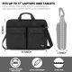 thumbnail image 3 of Bolsa para portátil KINGSLONG Slim de 17 a 17,3 pulgadas con correa para el hombro, negra, 3 of 9