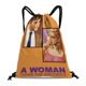 thumbnail image 1 of Una Mujer Bajo la Influencia Mochila de Cuerdas para Deportes y Gimnasio, Bolsa de Cuerdas Resistente al Agua, Bolsa Cinch, 30×40cm, 1 of 6