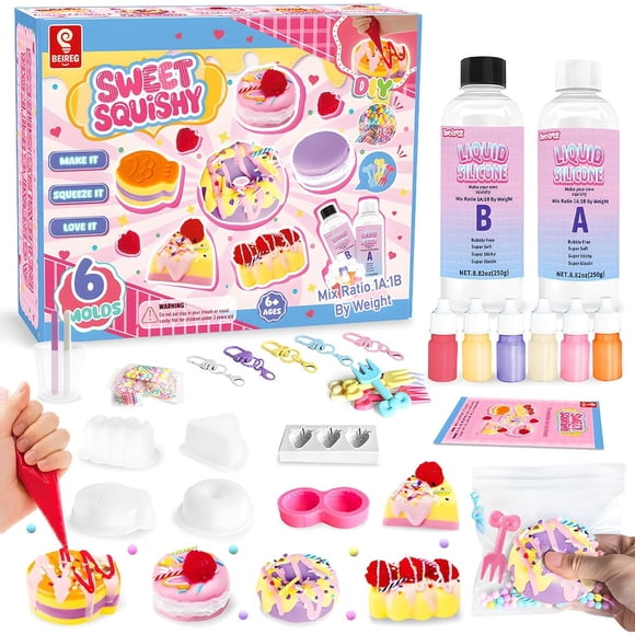 Kit BEIREG DIY Squishy 6 Moldes Silicona Postres