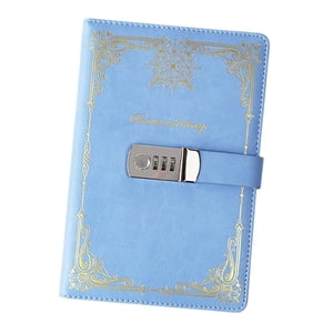 Bothyi - Diario Con Candado Diario Personal Resistente Con Candado Con Contraseña Para Oficina En Casa, Color Azul