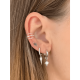 thumbnail image 2 of Aros Argollas Plata 925 Con Oro Hombre Y Mujer Blanco, 2 of 3