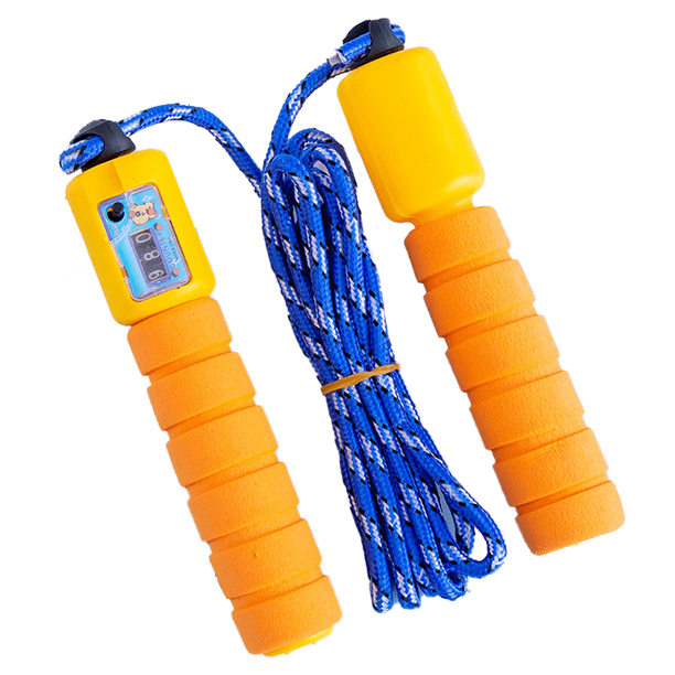 Cuerda de saltar ligera y ajustable con contador para entrenamiento de velocidad, resistencia y fitness.