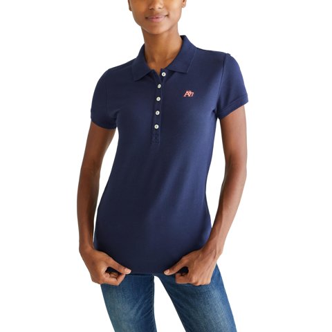 Polo Aeropostale Aero Solid A87 Heritage Navy Para Mujer