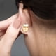thumbnail image 3 of 3 pares de elevadores de pendientes, cierres hipoalergénicos para orejas caídas, cierres de corona ajustables para pendientes pesados., 3 of 8