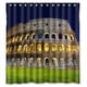 thumbnail image 1 of Cortina de ducha del Coliseo Romano, juego de cortinas de baño con ganchos, tamaño 66 x 72 pulgadas, 1 of 3