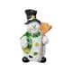 thumbnail image 2 of Figurita De Muñeco De Nieve Iluminada De Resina, Decoración De Escritorio Para Estante De Sala De Estar, Estilo Navideño A Verde, 2 of 3