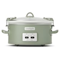 Olla De Cocción Lenta Crock-Pot Con Tapa De Cierre 6L Cocinar Y Transportar Verde