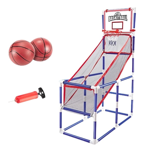 Juego de Arcade de Baloncesto para Niños, Fácil de Configurar, Altura Ajustable, Bomba de Aire para Ejercicio Incluida para Adolescentes, Niñas Y Niño 2 bolas