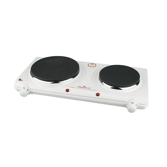 Cocina eléctrica dos platos blanca