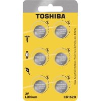 Batería Tipo Moneda Toshiba Cr1620, 3 V, Litio, 75 Mah (Paquete De 6)