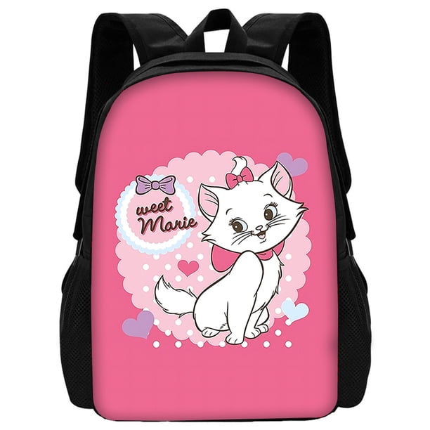 3 pcs set Cartoon Maries Cat Child School Backpack with Lunch Bags ,Pencil Bags ,Cartoon School Bags for Boys Girls Best Gift