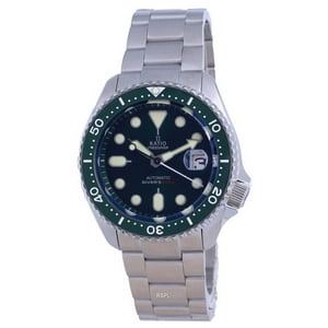 Reloj Ratio Freediver Green Dial Sapphire Crystal Stainless Steel Automatic Rtb205 200M Men'S Watch
