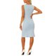thumbnail image 3 of INSPIRE CHIC Vestido Elegante sin Mangas de Tweed con Cuello de Barco para Maestras de Regreso a Clases para Mujer Azul L, 3 of 6