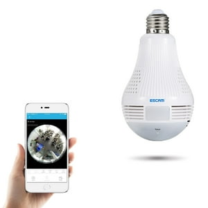 Camara Ip Wifi Panoramica Ampolleta Escam Qp136