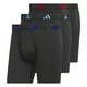 thumbnail image 1 of Calzoncillo bóxer adidas para hombre, paquete de 3 unidades, microfibra, negro/azul/rojo, 1 of 3